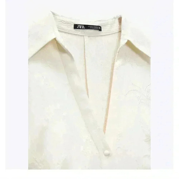 BNWT Zara JACQUARD  SHIRTDRESS size M - Picture 4 of 7